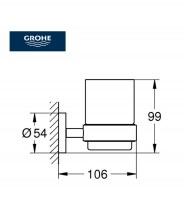 MEDIDAS PORTAVASO ESSENTIALS GROHE